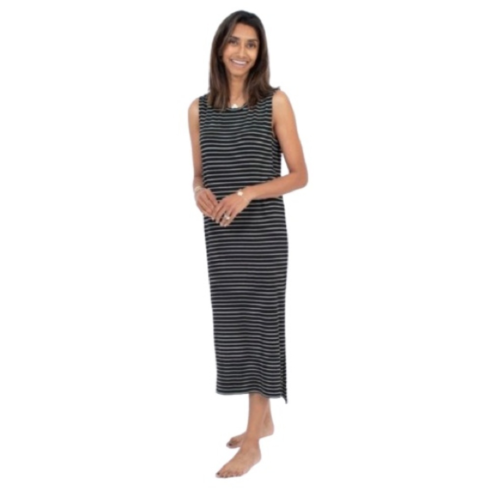 MADEWELL STRIPED T-SHIRT DRESS SIZE LARGE